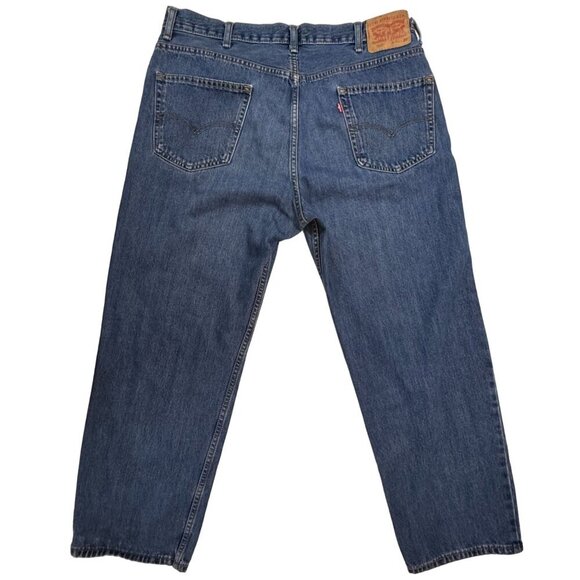 Levis 550 Relaxed Fit Jeans Mens 40x30 Blue Denim Classic Straight Leg StoneWash - Picture 13 of 14